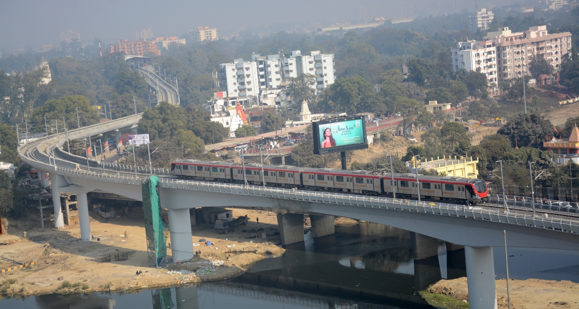 Lucknow Metro, Lucknow Metro Rail Corporation, LMRC, Load testing of Metro Trains, LMRC Trains, Chowdhary Charan Singh International Airport, Munshipulia, Lucknow news, Uttar Pradesh news, Regional news