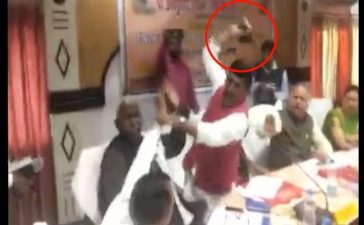 BJP MP beats MLA, BJP MP beats Party MLA, Sant Kabir Nagar, Uttar Pradesh news, Regional news, Politics news