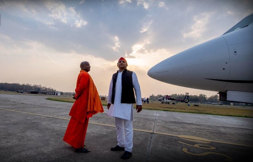 Akhilesh Yadav, Yogi Adityanath, Suresh Thakur, Akhilesh shares mal with Yogi Adityanath, Samajwadi Party President, Uttar Pradesh Chief Minister, Uttar Pradesh, Politic news